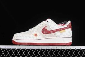 Gucci x Nike Air Force 1'07 Low Limited - Red Air Force 1 Low Top Casual Skate Shoes LX1988-002