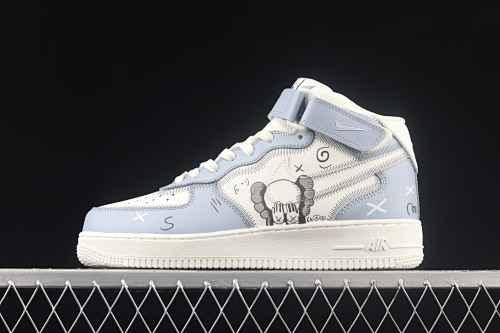 Kaws x Nike Air Force 1'07 Mid Collaboration Air Force 1 Mid Top Casual Skate Shoes CW2308-211
