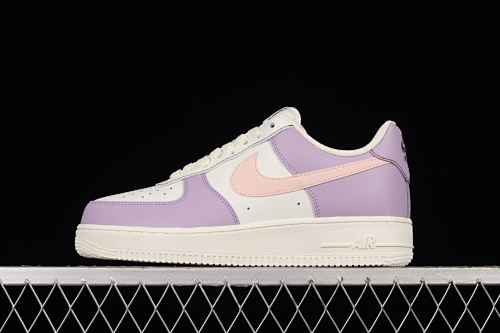 Nike Air Force 1'07 Cream Pink Purple Popular Colorway Air Force 1 Low Top Casual Skate Shoes DQ6810-286