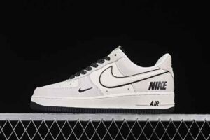 Nike Air Force 1'07 Low Nike Collaboration Cream Black Air Force 1 Low Top Casual Skate Shoes BB7518-028