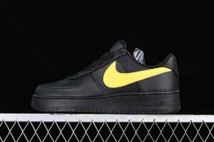 Nike Air Force 1'07 Low Black Yellow Air Force 1 Low Top Casual Skate Shoes CI9553-051