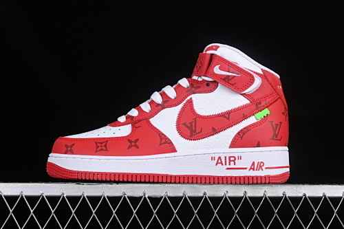 Nike Air Force 1'07 Mid White Black Brown Air Force 1 Mid Top Casual Skate Shoes CW2289-111