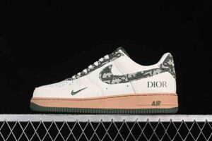 Nike Air Force 1'07 Low Collaboration - Cream Green Air Force 1 Low Top Casual Skate Shoes KK1988-010