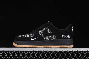 Nike Air Force 1'07 Low Collaboration Black Air Force 1 Low Top Casual Skate Shoes KK1988-058