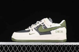 Nike Air Force 1'07 Low Collaboration - White Green Air Force 1 Low Top Casual Skate Shoes SJ1198-200