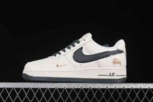 Nike Air Force 1'07 Low Nike Collaboration Cream Black Air Force 1 Low Top Casual Skate Shoes XZ6188-705