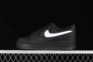 Nike Air Force 1'07 Low Black White Star Pattern Air Force 1 Low Top Casual Skate Shoes Glitter ZH0316-032