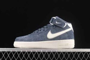 Nike Air Force 1'07 Mid Blue Suede Air Force 1 3M Mid Top Casual Skate Shoes AA1118-007