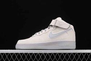 Nike Air Force 1'07 Mid Blue Grey Suede 3m Mid Top Casual Skate Shoes 315123-002