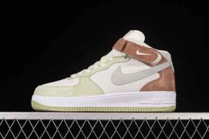 Nike Air Force 1'07 Mid Green Grey Colorway Mid Top Air Force 1 Casual Skate Shoes AL6896-558