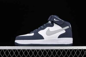 Nike Air Force 1'07 Mid Air Force 1 Blue Mid Top Casual Skate Shoes AQ2263-115