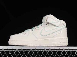 Nike Air Force 1'07 Mid Cream Star Pattern Air Force 1 Mid Top Casual Skate Shoes Glitter BY6899-695