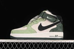 Nike Air Force 1'07 Mid Black Green Air Force 1 Mid Top Casual Skate Shoes CG9908-103