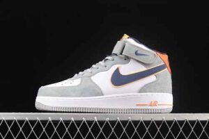 Nike Air Force 1'07 Mid Grey Blue Suede Air Force 1 Mid Top Casual Skate Shoes CQ5059-203