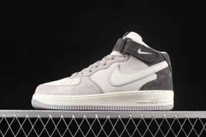 Nike Air Force 1'07 Mid Cream Grey Black Colorway Air Force 1 Mid Top Casual Skate Shoes DG9158-616