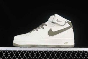 Nike Air Force 1'07 Mid Cream Green Star Pattern Air Force 1 Mid Top Casual Skate Shoes Glitter SH0235-577