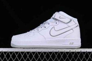 Nike Air Force 1'07 Mid Cream White Star Pattern Air Force 1 Mid Top Casual Skate Shoes Glitter WP5623-836