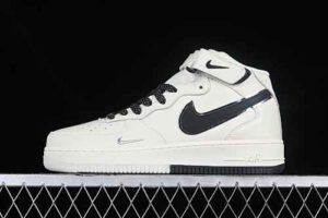 Nike Air Force 1'07 Mid Cream Black Star Pattern Air Force 1 Mid Top Casual Skate Shoes Starry Sky Glitter XL0236-236