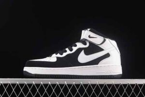 Nike Air Force 1'07 Mid Suede Black White Air Force 1 Mid Top Casual Skate Shoes YH2293-033