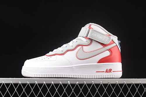 Nike Air Force 1 Mid "Athletic Club" White Red Air Force 1 Mid Top Casual Skate Shoes DH7451-100