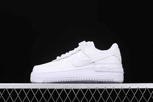 Company Level Nike Air Force 1 Shadow Air Force 1 Triple White Low Top Skate Shoes CI0919-100