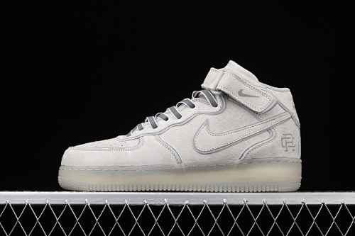 Reigning Champ x Nike Air Force 1'07 Mid Suede Grey 3M Mid Top Sports Casual Skate Shoes GB1228-185