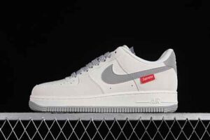 Supreme x Nike Air Force 1'07 Low Cream Grey Air Force 1 Low Top Casual Skate Shoes HD1968-018 Reps