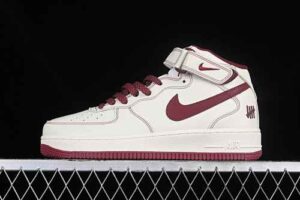 Undefeated x Nike Air Force 1'07 Mid Cream White Red Air Force 1 Mid Top Casual Skate Shoes UW2369-015 Reps