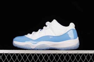 F Version Air Jordan 11 Low "Carolina" Air Jordan 11 Jordan 11 White Blue Authentic Label 528895-106