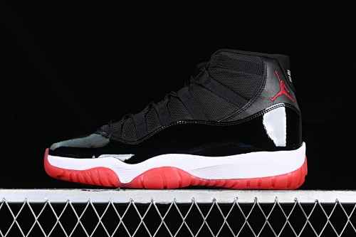 OG Version Air Jordan 11 "Bred" Air Jordan 11 Jordan 11 Black Red High Top Basketball Shoes 378037-061