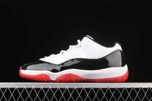 Original Quality Version Air Jordan 11 Retro Low Air Jordan 11 Jordan 11 Black Red Low Top Authentic Label AV2187-160 Reps