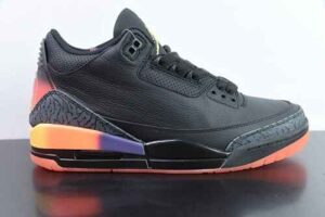 KGL10992660 J Balvin x Nike AJ3 Black Basketball Shoes Black FN0344-001 001