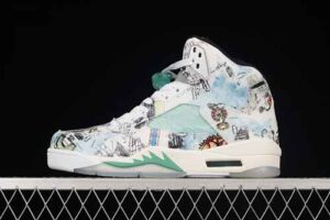 Air Jordan 5 Retro "Wings" AJ5 5 Green 3M Graffiti AV2405-900