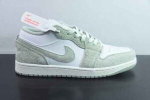 HLE25332035 Nike Air Jordan 1 OG Non Slip Wear Resistant Low Top Retro Basketball Shoes White Green FN5214-131