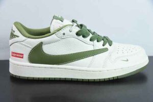 Custom LFWS93451649 TS x Air Jordan 1 Reverse Swoosh Low Top Collaboration Colorway XZ1168-002