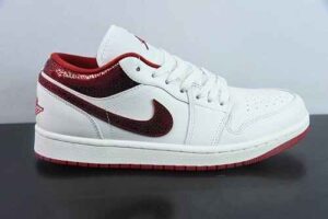 PAJY53184831 Nike Air Jordan 1 Jordan 1 White Red Low Top Culture Casual Skate Shoes HJ9338-106