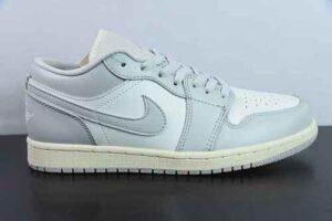 YAJB55509938 Nike Air Jordan 1 Grey White Jordan 1 Low Top Casual Skate Shoes DC0774-103
