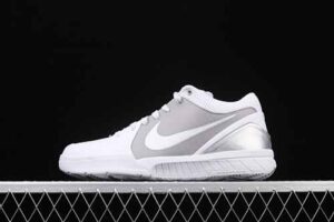 Version Nike Zoom Kobe 4 Prelude White Low Top Basketball Shoes 344335-111