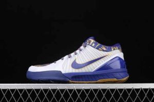 Version Nike Zoom Kobe 4 Protro White MVP Low Top Basketball Shoes 354187-141